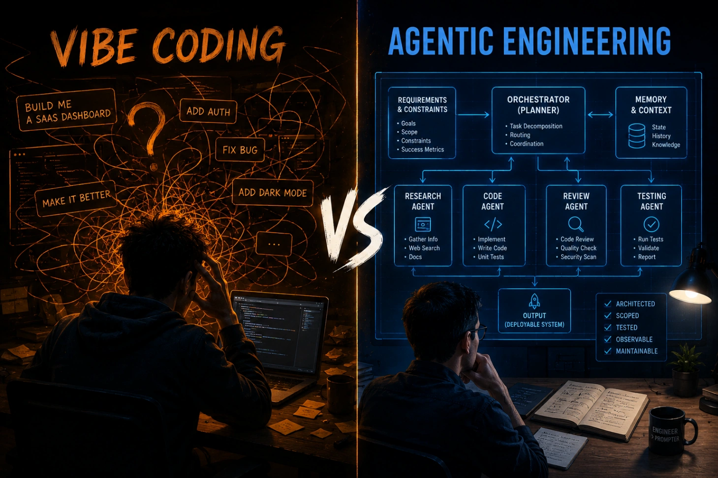 Vibe Coding vs. Agentic Engineering: Where Most People Get It Wrong