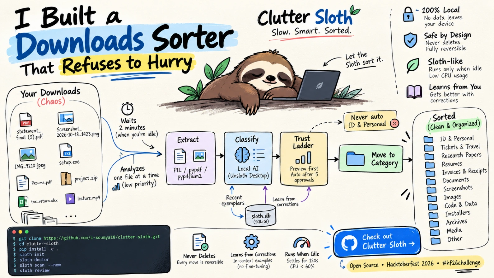 Cover image for I Built a Downloads Sorter That Refuses to Hurry