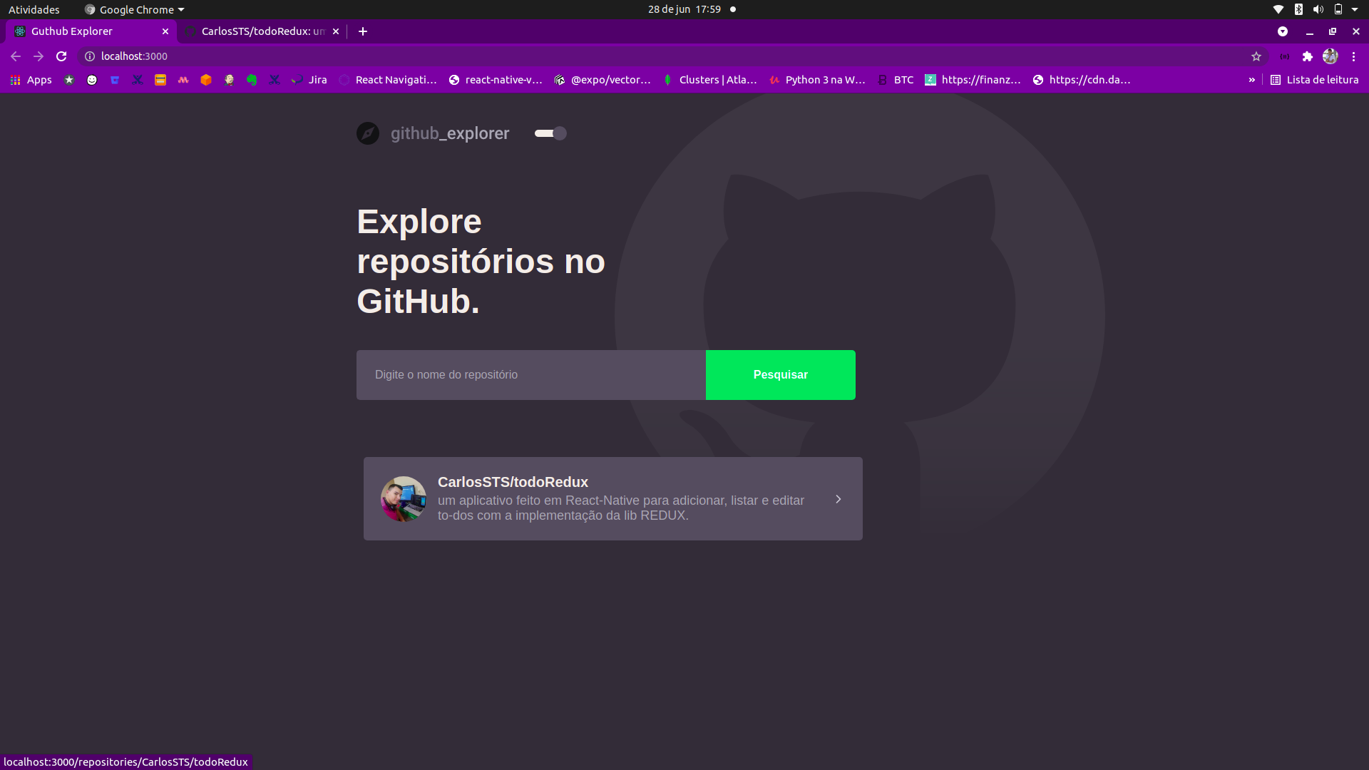 Github explorer