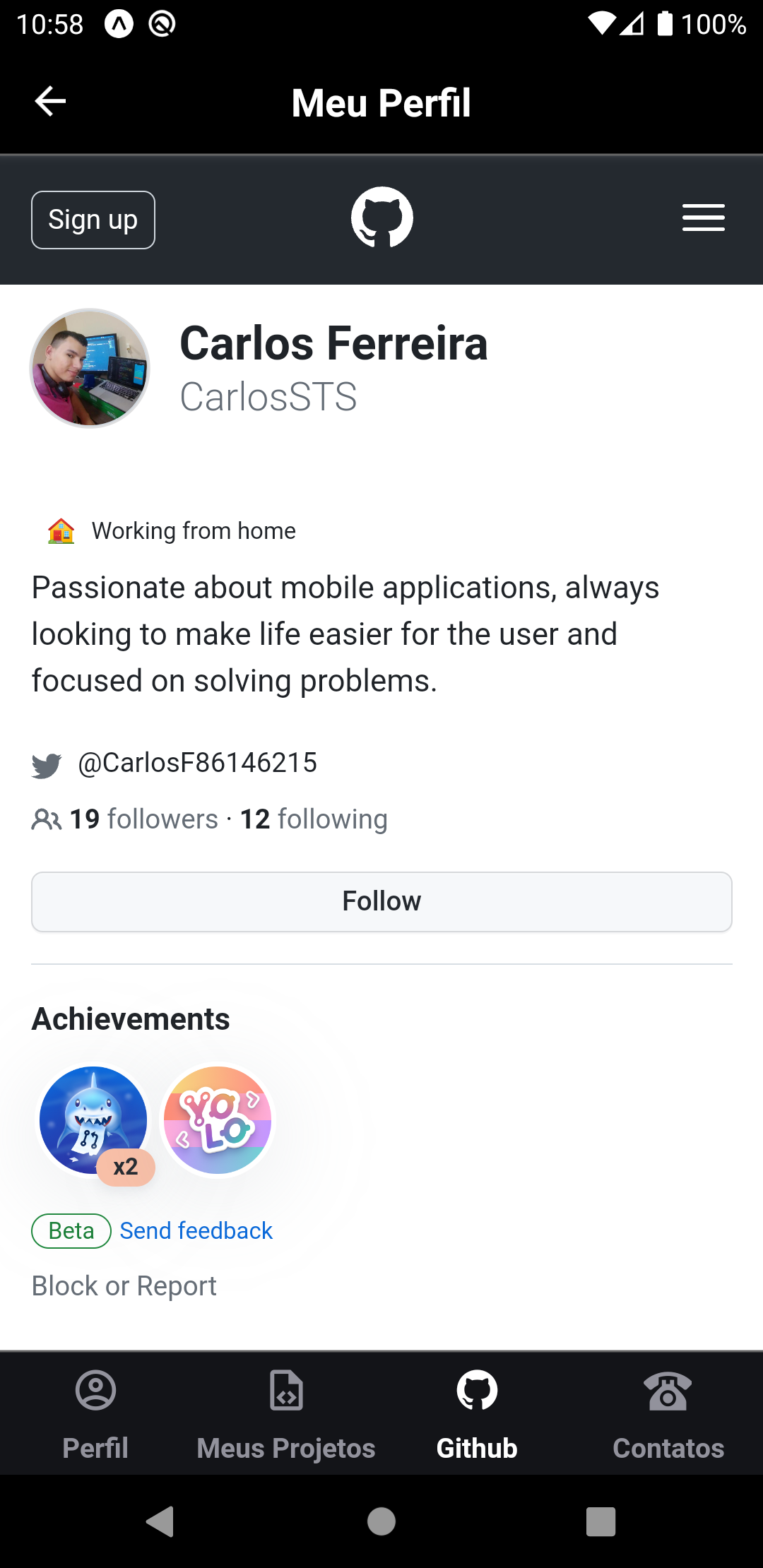 Portfolio mobile