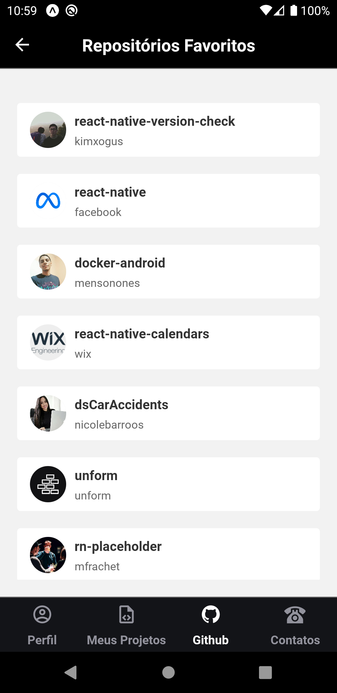 Portfolio mobile
