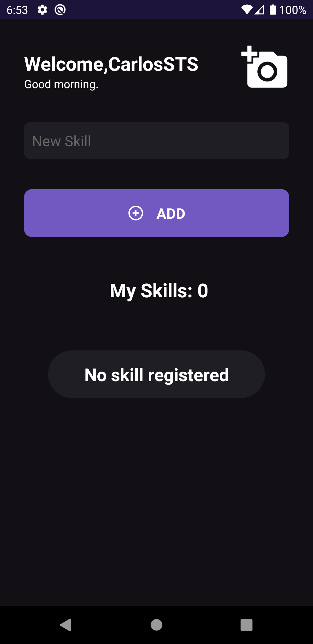 Skills class app