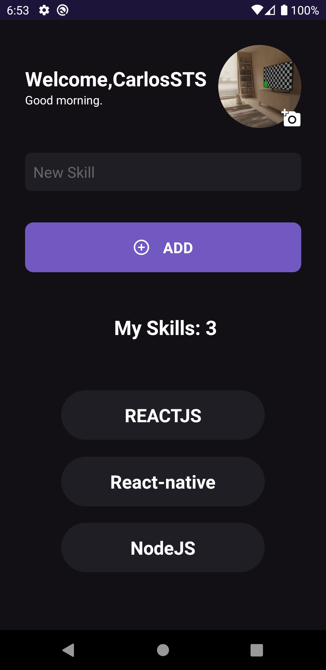 Skills class app
