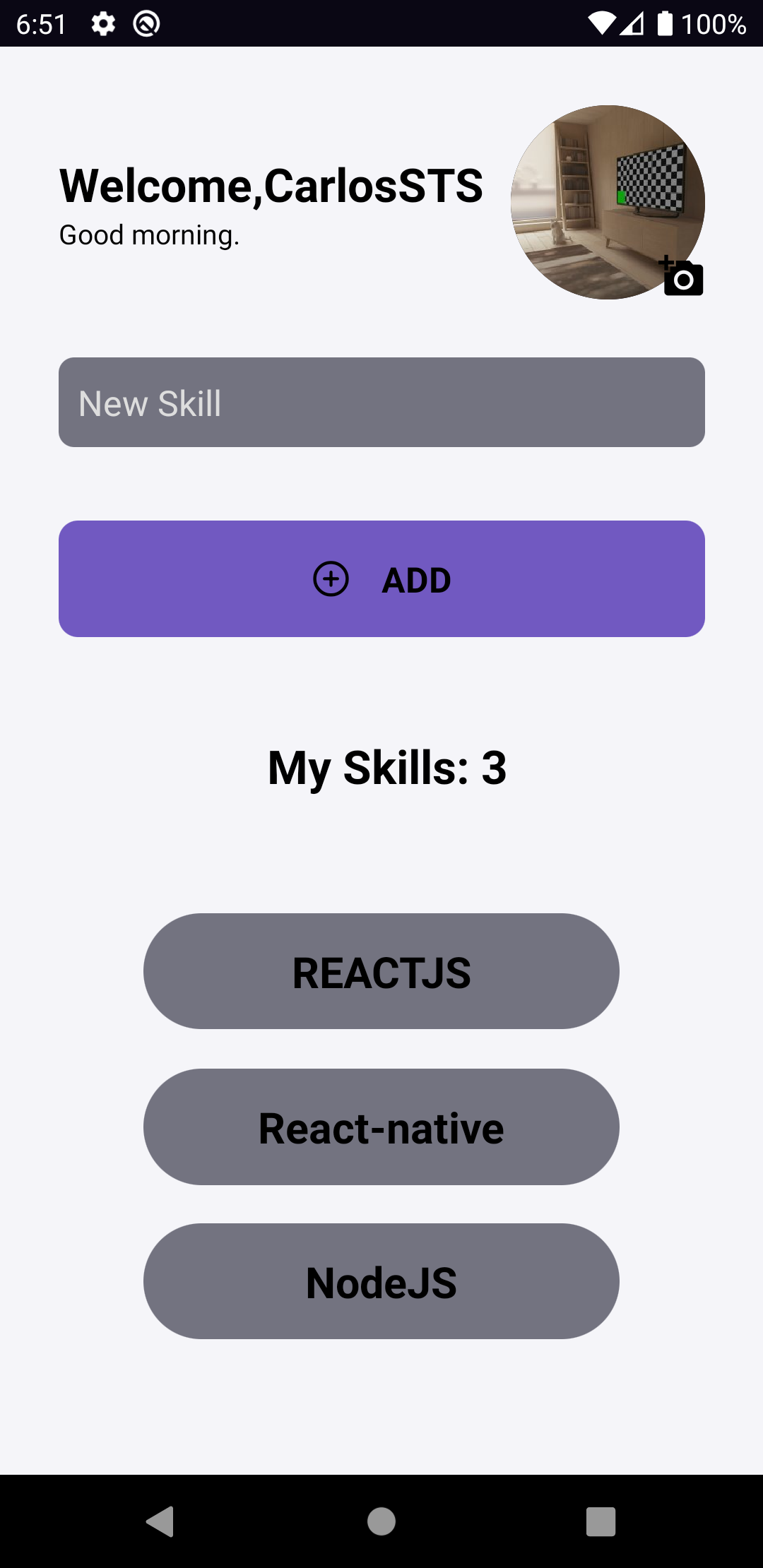 Skills class app
