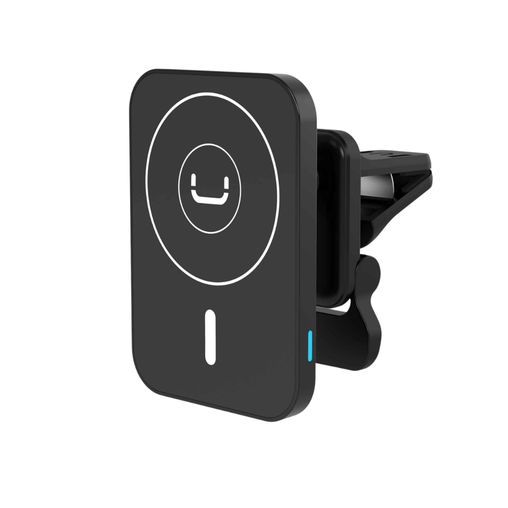Soporte Unno Tekno CH3013BK para Celular Rejilla Ventilación con Cargador Inalámbrico Magnético