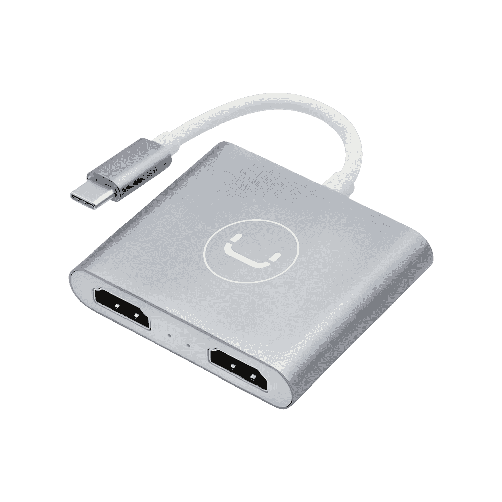 Adaptador Unno Tekno HB1103SV USB tipo C a doble HDMI