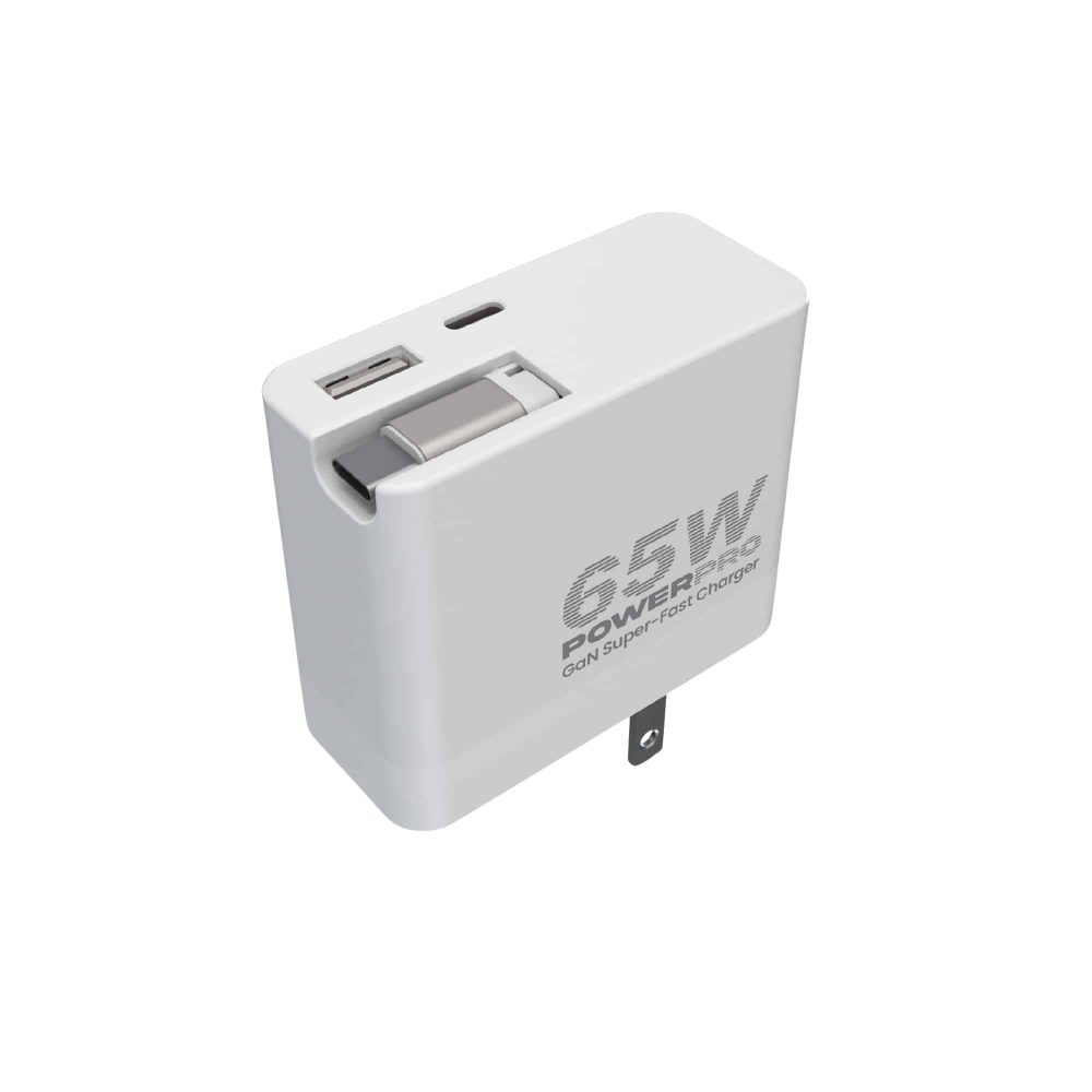 Cargador de Pared Unno Tekno PW5072WT PowerPro Retráctil USB Tipo A USB Tipo C