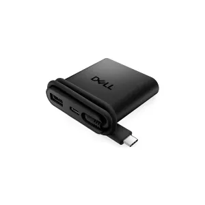 Dell Adaptador Multipuerto USB-C DA225 4en1 USB-A 2xUSB-C HDMI Negro