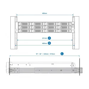 Accesorio QNAP Rail Kit para Modelos Rackmount 2U