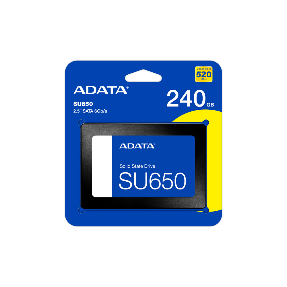 Disco SSD ADATA SU650 240GB 2.5 SATA 6GB/s 3D NAND Lectura 520MB/s Escritura 450MB/s