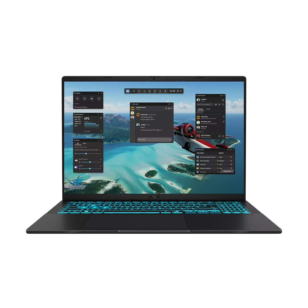 Laptop ASUS VivoBook Pro V3607VH-RP058 Core 7 240H 16GB RAM 1TB SSD RTX 5050 8GB 16 WUXGA 144Hz Sin Sistema Operativo Negro + Mouse