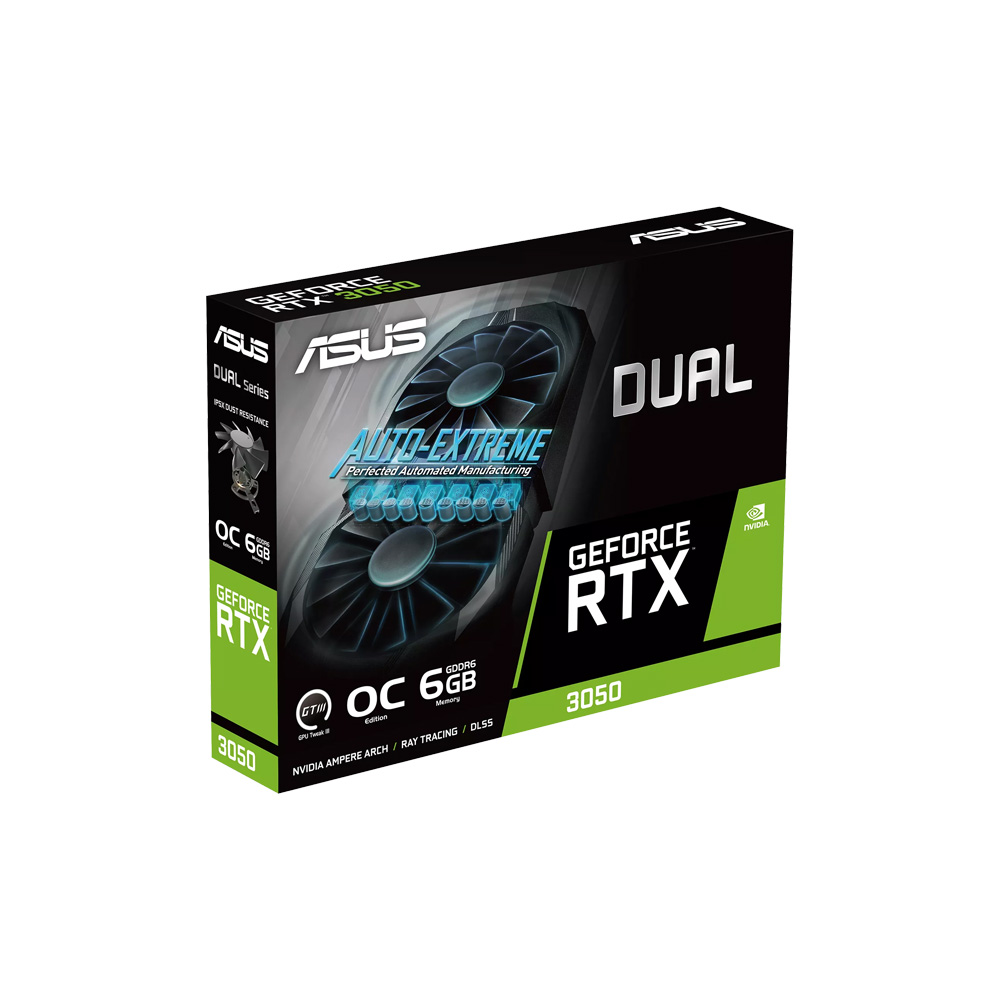 Tarjeta de Video ASUS Dual GeForce RTX 3050 OC Edition 6GB GDDR6