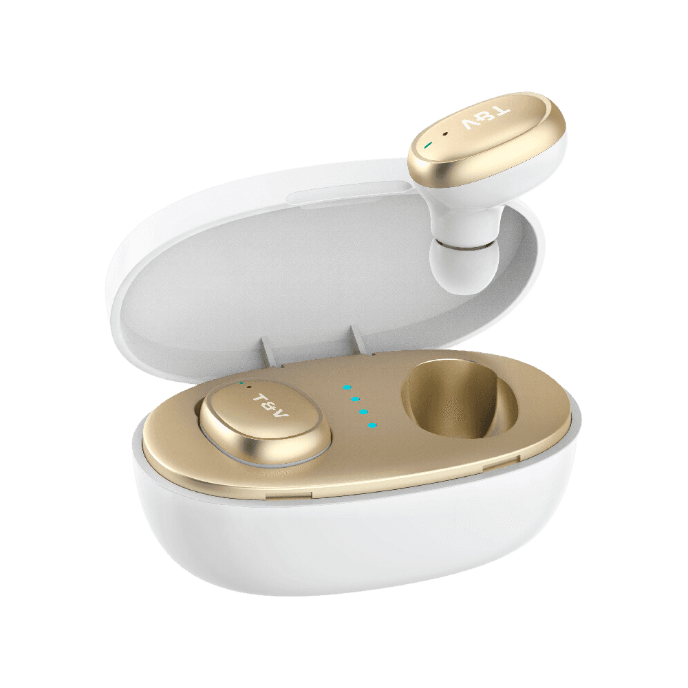Audífono Thonet & Vander Earbuds Bohne TWS con micrófono Bluetooth Dorado-Blanco