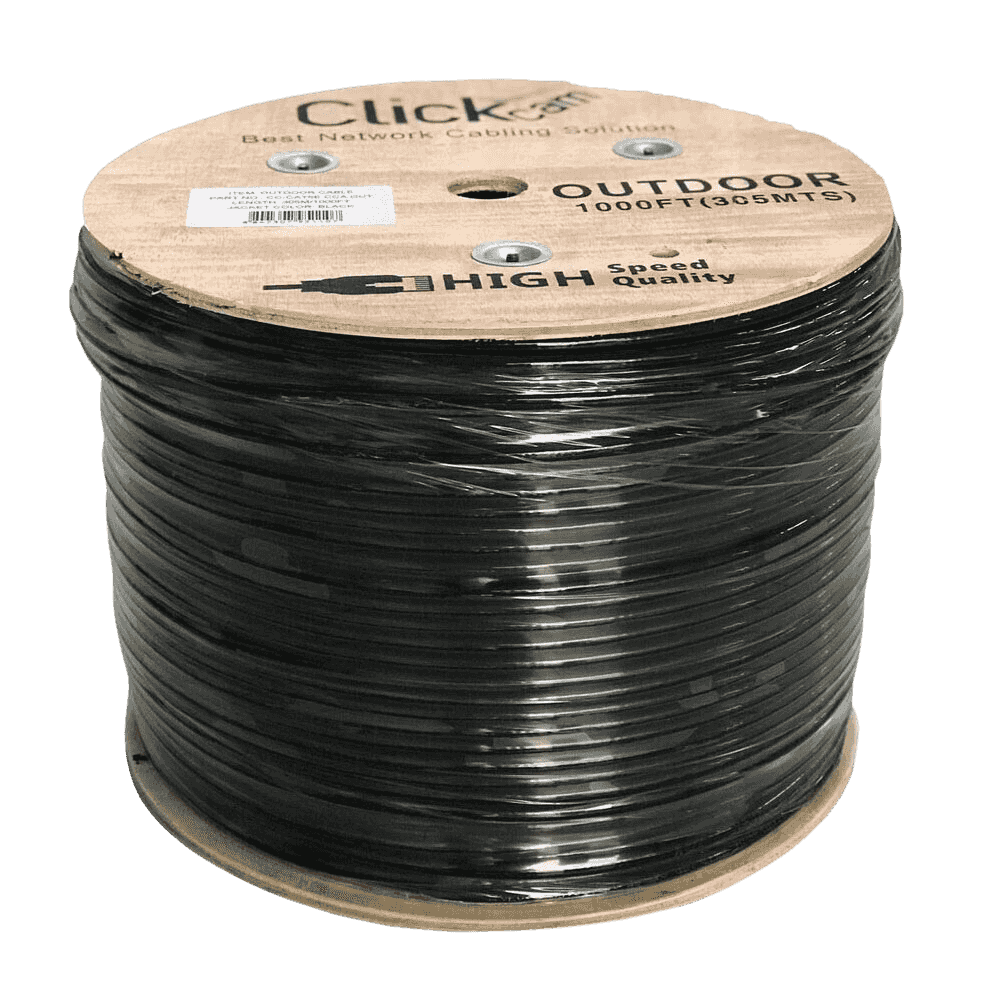 ClickCam Cable UTP Categoría 5E 305m 1000ft Exterior Negro