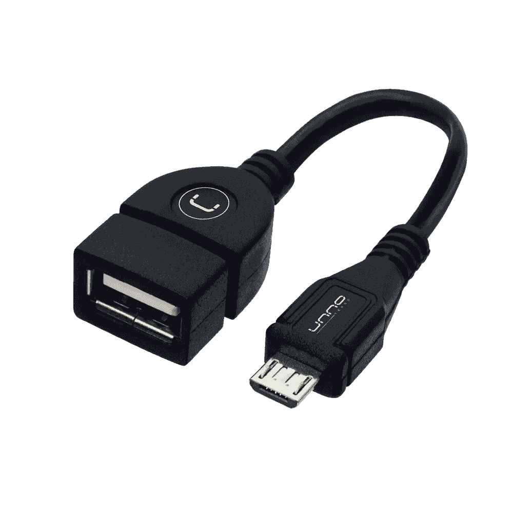 Unno Tekno AD4201BK Adaptador OTG Micro USB a USB 2.0 Negro