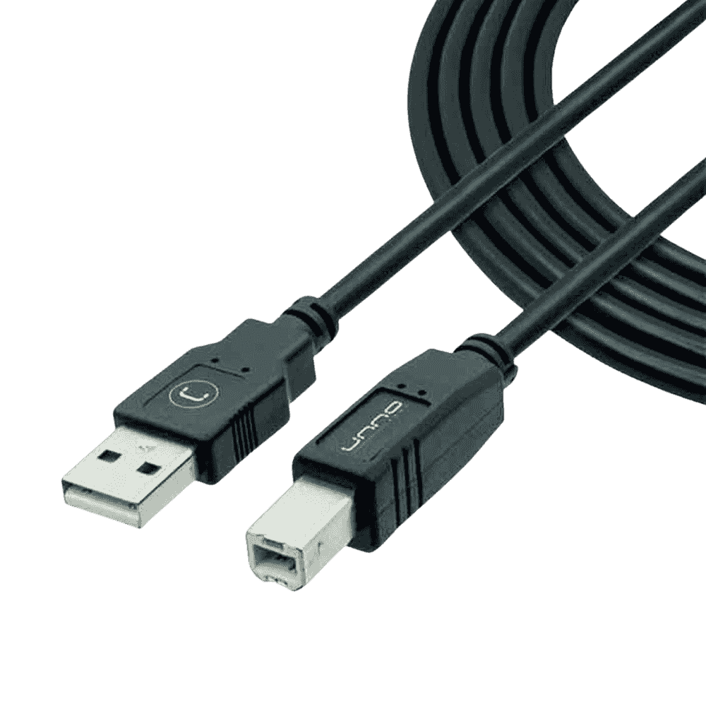 Unno Tekno CB4007BK Cable de Impresora USB 2.0 3m 10ft Negro