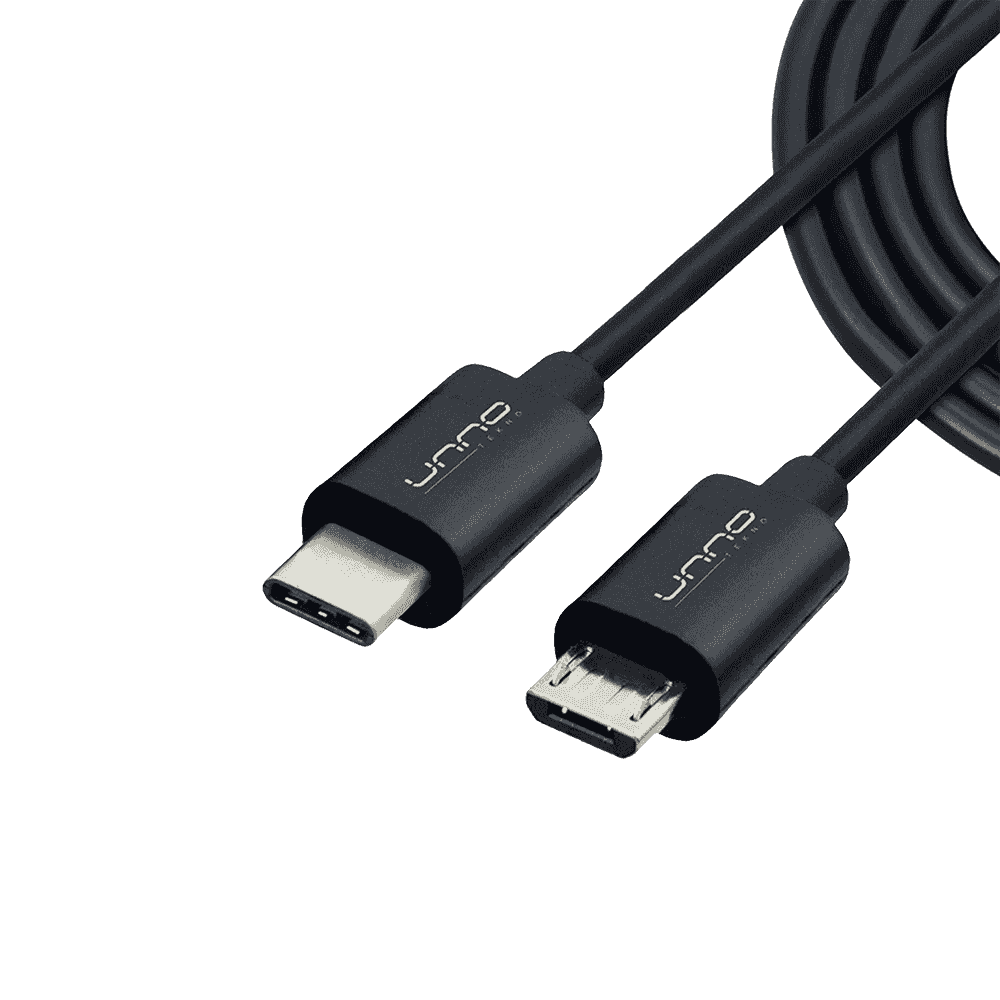 Cable Unno Tekno CB4058BK USB Tipo C a Micro USB 1.5 metros Negro