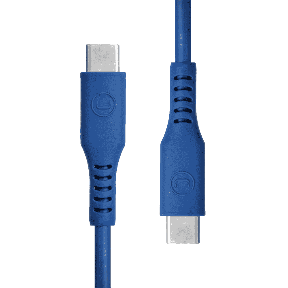 Cable Unno Tekno CB4073BL USB Tipo C a USB Tipo C PD65W 1.5 metros Azul