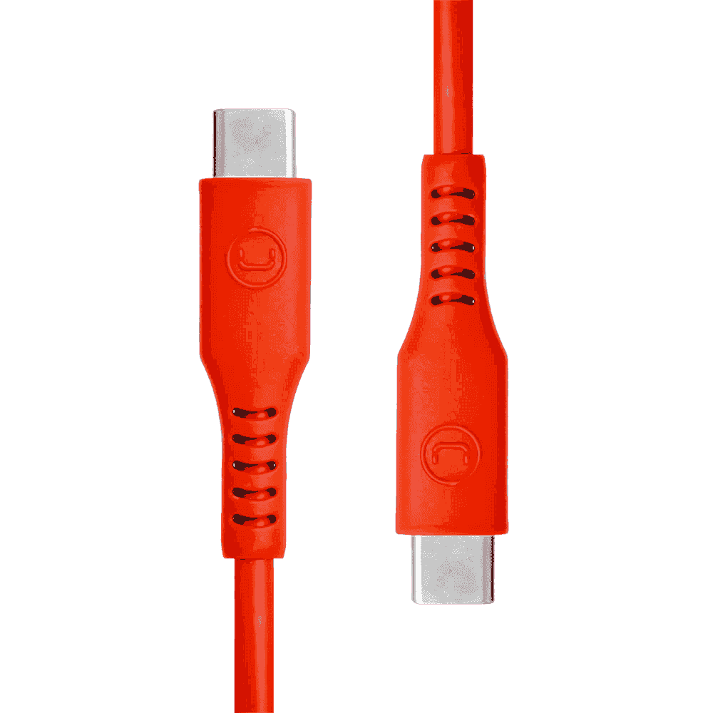 Cable Unno Tekno CB4073RD USB Tipo C a USB Tipo C PD65W 1.5 metros Rojo