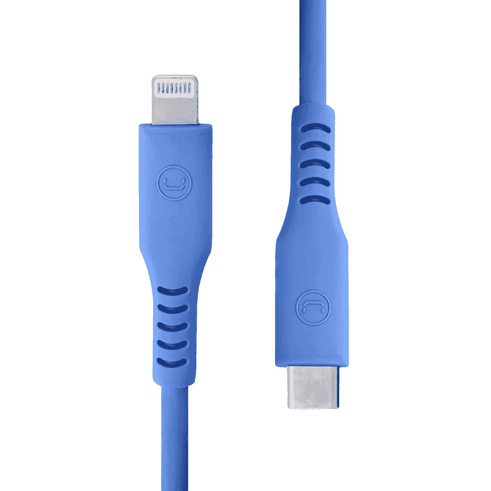 Cable Unno Tekno CB4074BL USB Tipo C a Lightning PD20W 1.5 metros Celeste