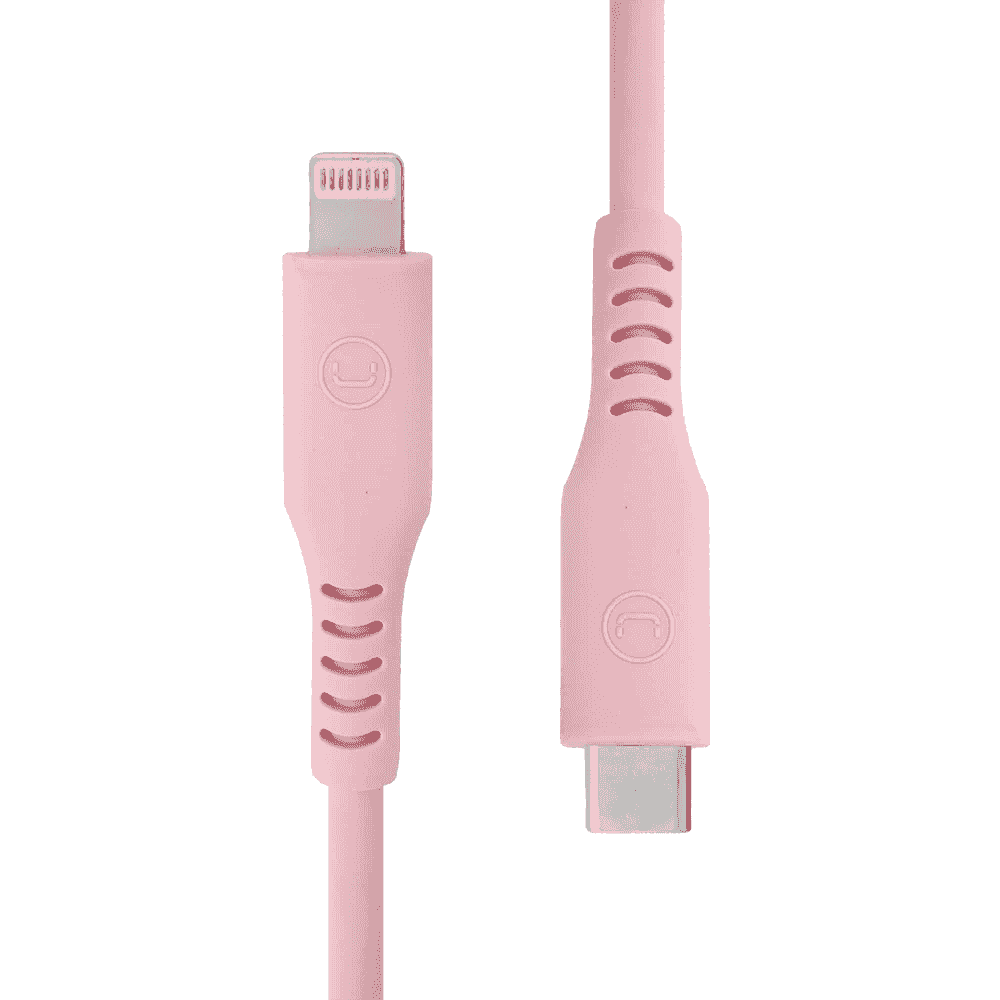Cable Unno Tekno CB4074PK USB Tipo C a Lightning PD20W 1.5 metros Rosado