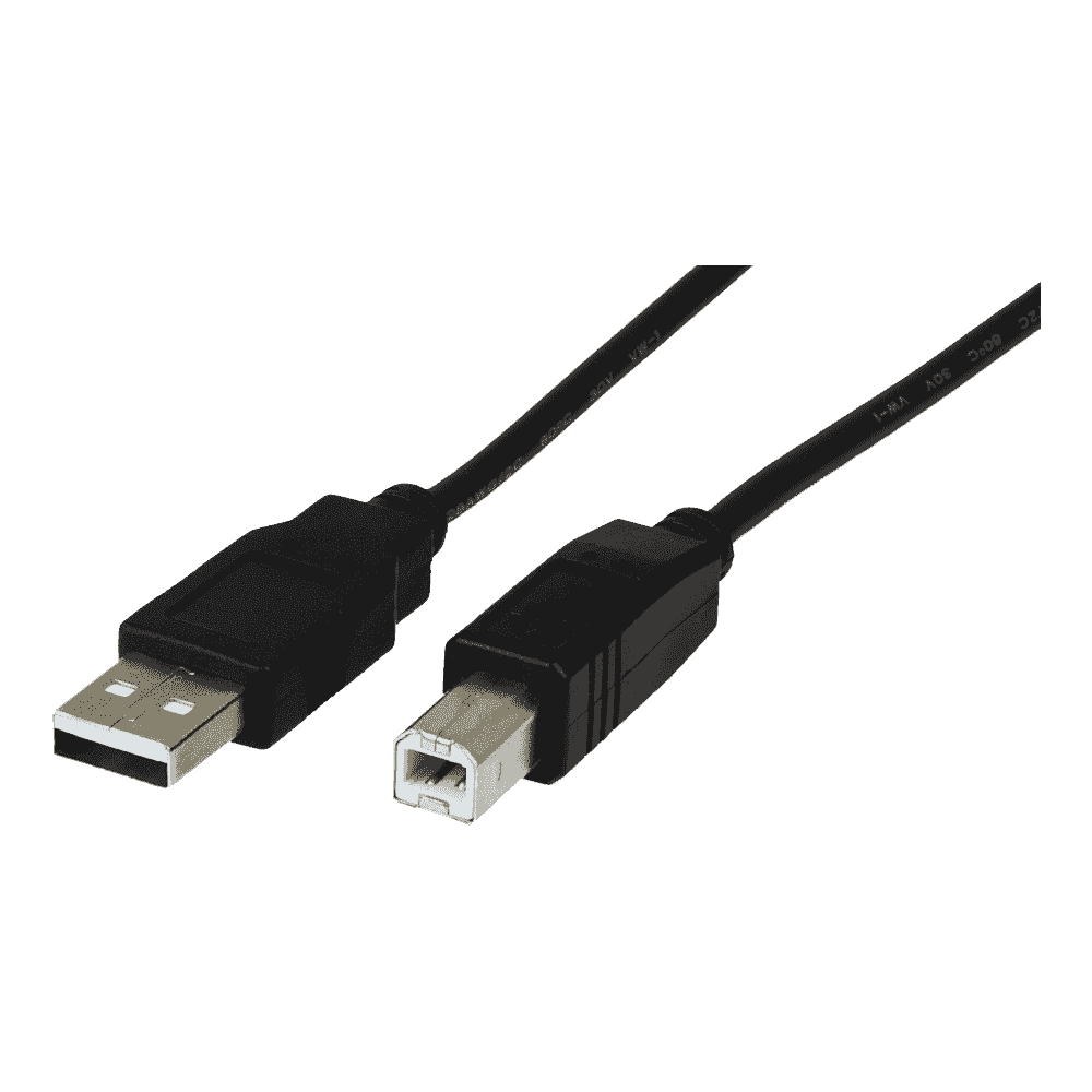 Cable Unno Tekno CB4006BK Impresora USB 2.0 1.8m Negro