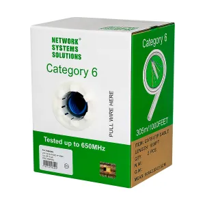 Cable UTP Cat6 23AWG 4 Pares 300m Azul