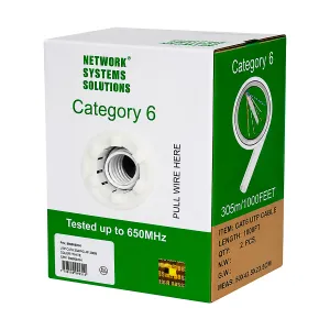 Cable UTP Cat6 23AWG 4 Pares 300m Blanco