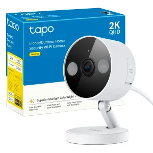Cámara de Seguridad TP-Link Tapo C120 Fija Int/Ext 4MP 2K QHD Visión Nocturna Color WiFi Audio Bidireccional MicroSD 512GB IP66