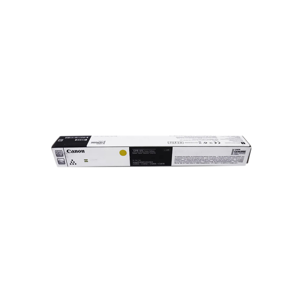 Tóner Canon GPR-61L Amarillo para C5850i/C5840i Rendimiento 26000 Páginas
