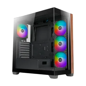 Corsair Azza Neptuno AZ-491 Case Mid Tower Gaming Vidrio Templado Left Side 2USB3.0 USB-C RGB Negro