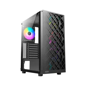 Genericos Azza Spectra CSAZ-280B Case Mid Tower ATX Gaming Vidrio Templado Negro