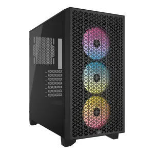 Case CORSAIR ATX 3000D RGB Airflow Tempered Glass Mid-Tower Negro