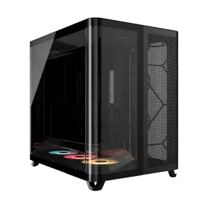 Case Corsair ATX Air 5400 Triple Cámara ARGB Tempered Glass 2x USB 3.2 HD-Audio Mid-Tower Negro