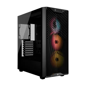 Corsair Case ATX 3200D RS ARGB Mid-Tower Tempered Glass USB 3.2 USB 2.0 9 Ventiladores Negro