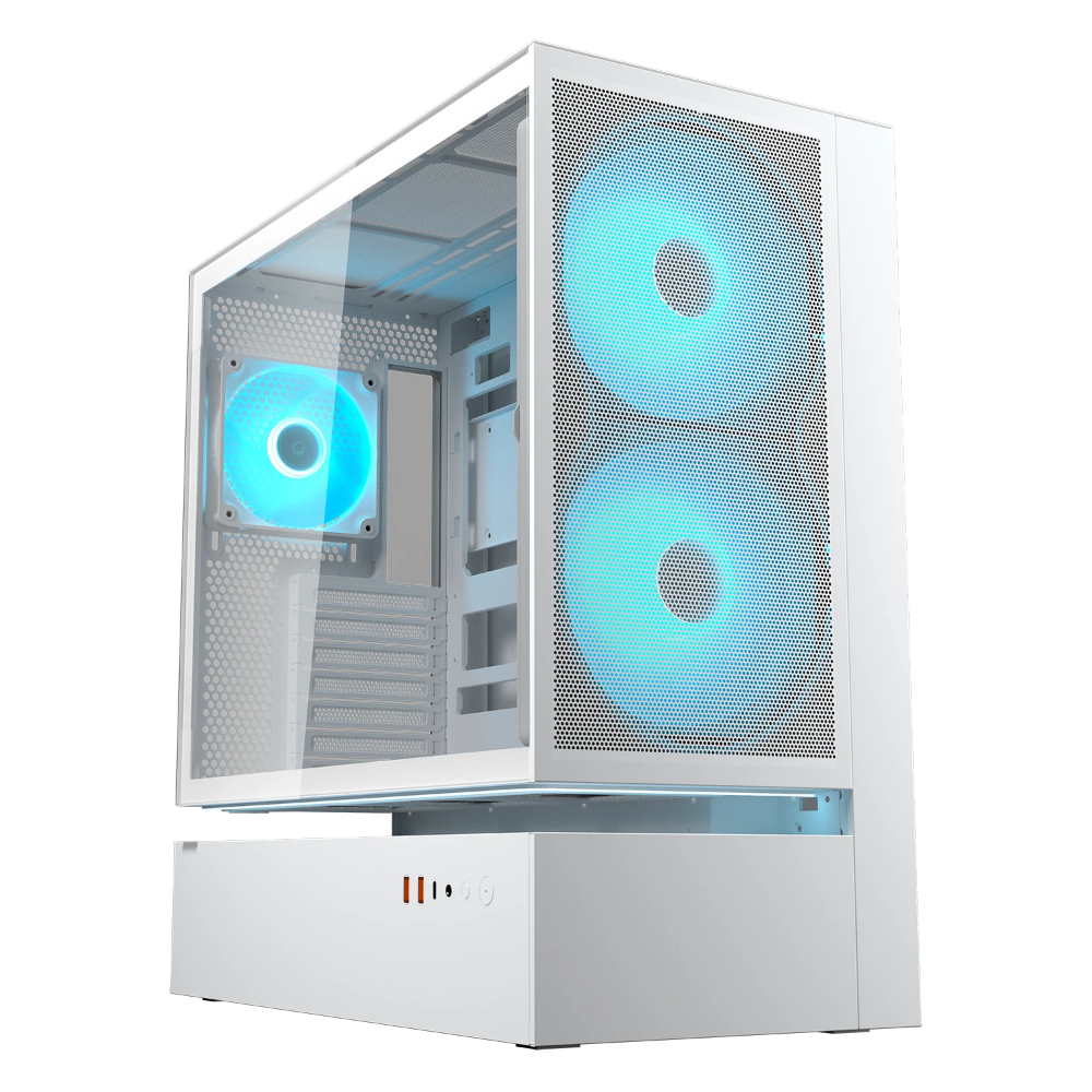 Case Cougar CFV235 Mesh RGB Vidrio Templado Mid-Tower Blanco