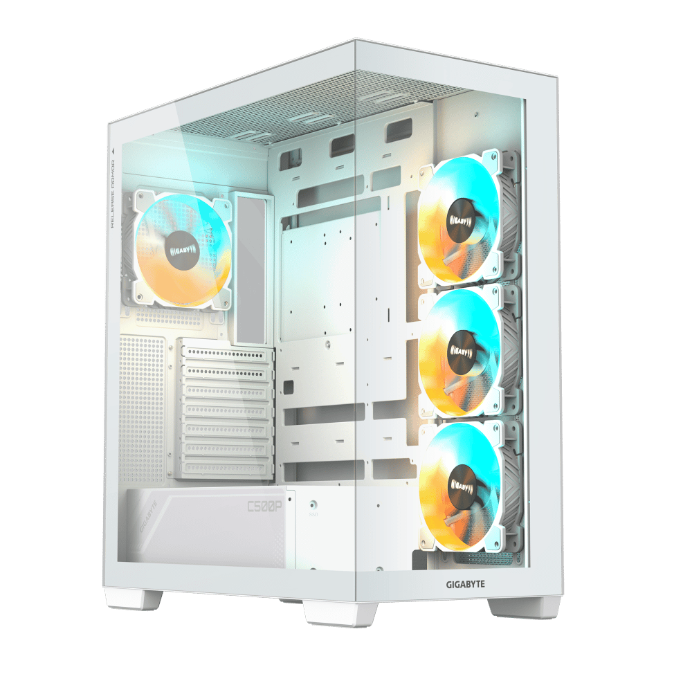 Case Gigabyte GB-C500P ST Panoramic Stealth Ice Mid-Tower Vidrio Templado RGB Blanco