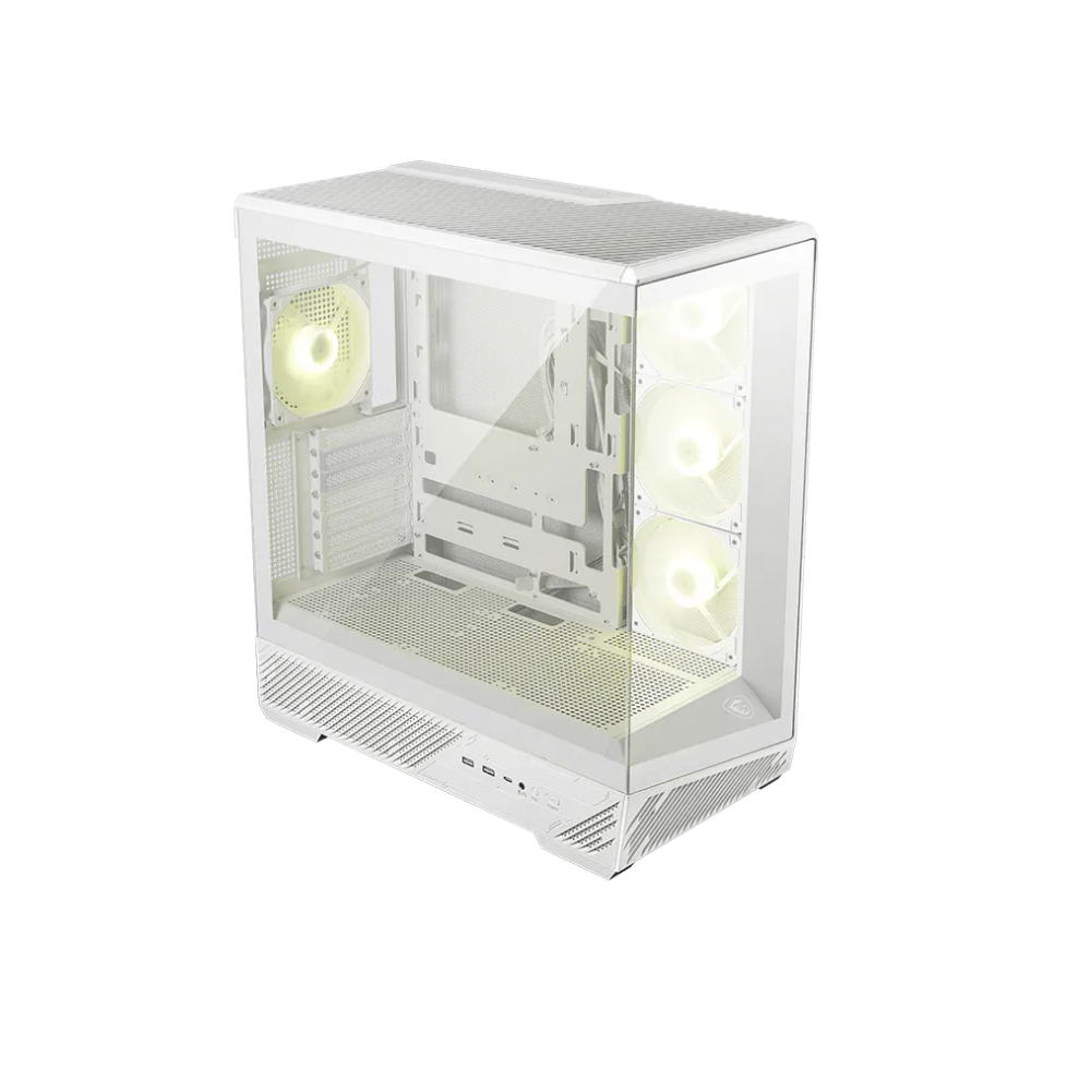 Case MSI MAG PANO 130R PZ Mid-Tower aRGB Vidrio Templado Blanco Sin Fuente