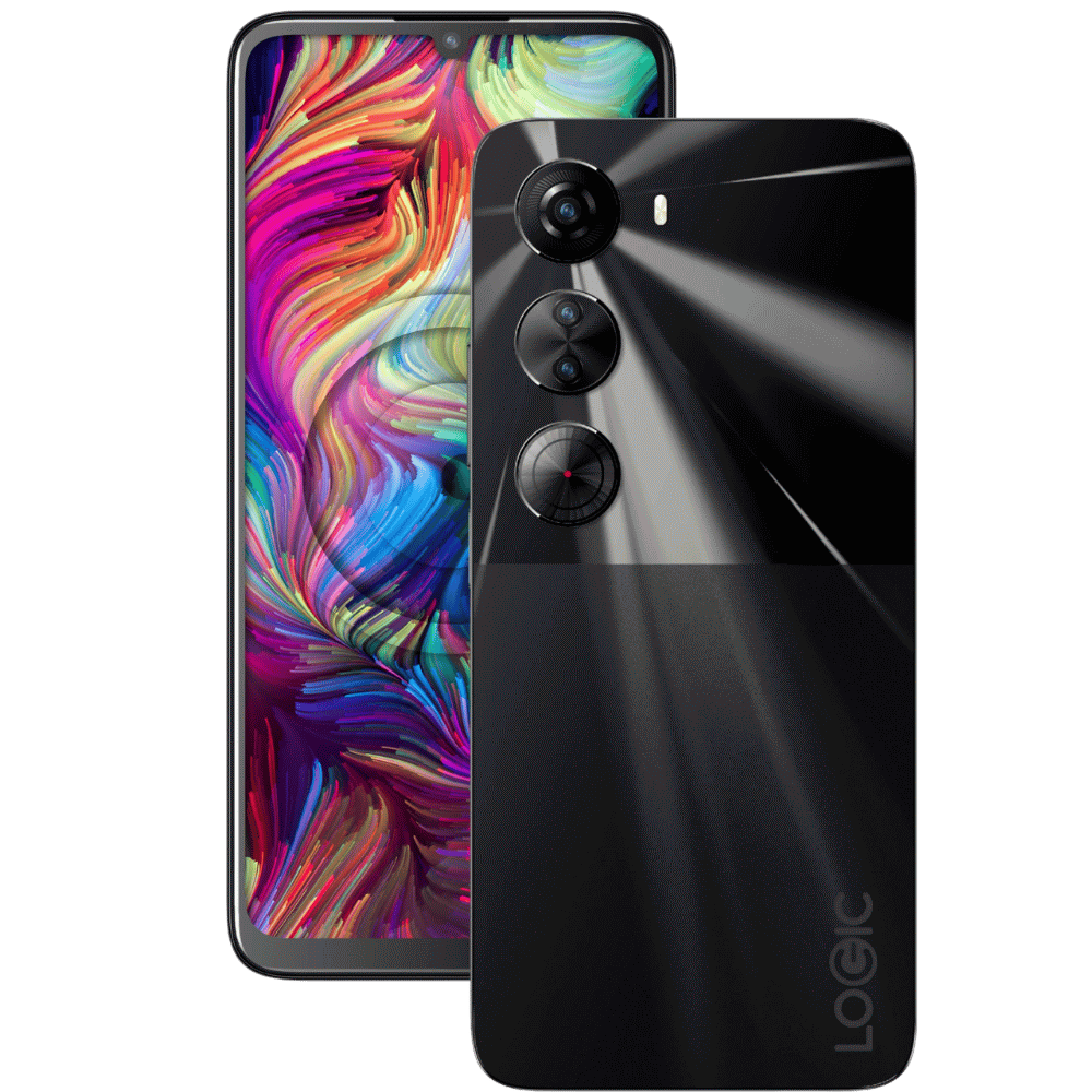 Celular Logic Music M1L L68M Plus 6.8" HD IPS 4G 14GB 256GB 50MP Audífono Monster XKH01 Negro