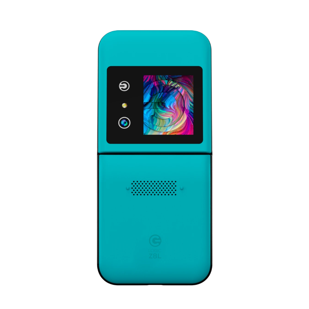 Celular Logic Flip Z8L Doble Pantalla 2.4"-1.77" Cámara VGA Flash Azul