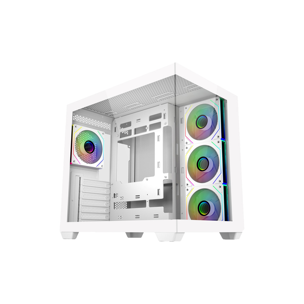 Case Cooler Master Elite 681 Mid Tower 1x120mm ARGB 3x120mm Side Mount USB Type-C Blanco