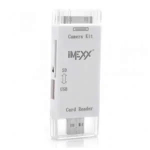Adaptador Imexx Lector de Tarjetas USB y Cámara para iPad 2/3
