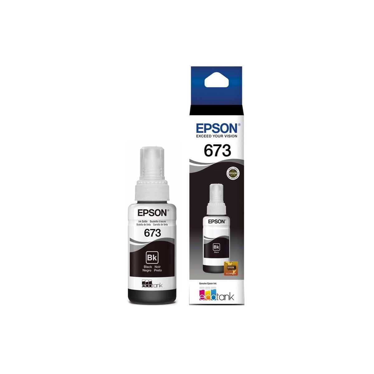 Insumo de Impresión Epson T673120-AL Botella de Tinta Negro para L800 4000 Páginas