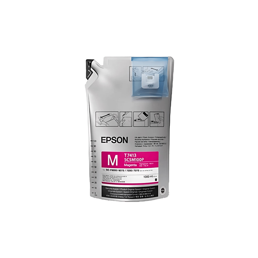 Cartucho de Tinta Epson T7413 Magenta UltraChrome SureColor F6200/F7200/F9200/F9370 6 Litros C13T741320