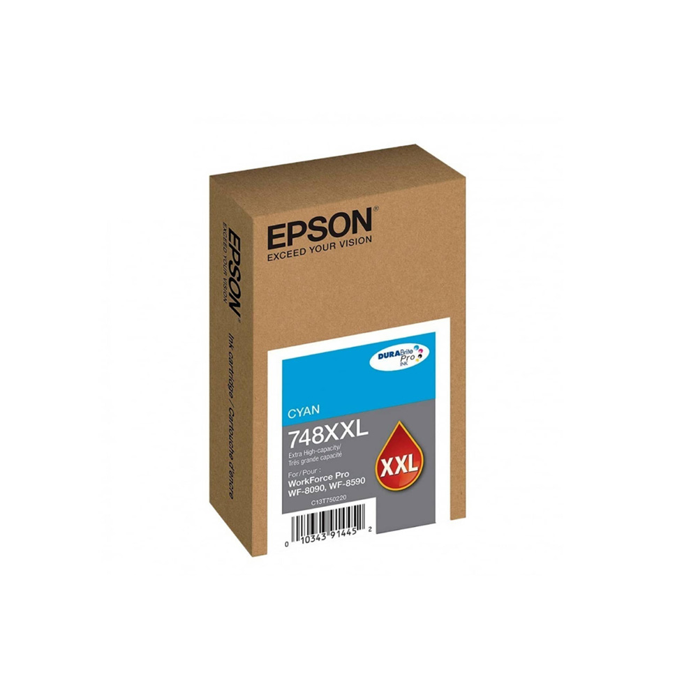 Cartucho de Tinta Epson T748XXL Cyan WF-6090/WF-6590 7000 páginas T748XXL220-AL