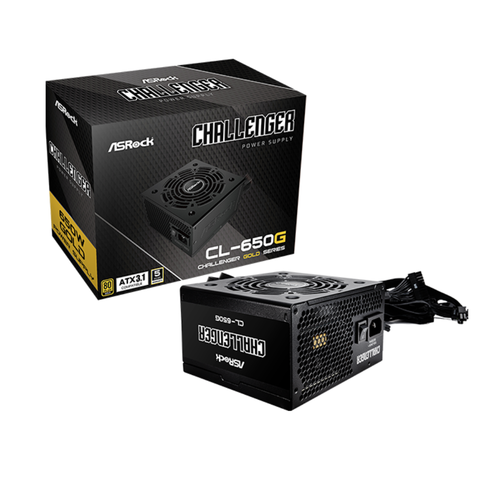 Fuente de Poder ASRock Challenger CL-650G 650W 80 Plus Gold ATX