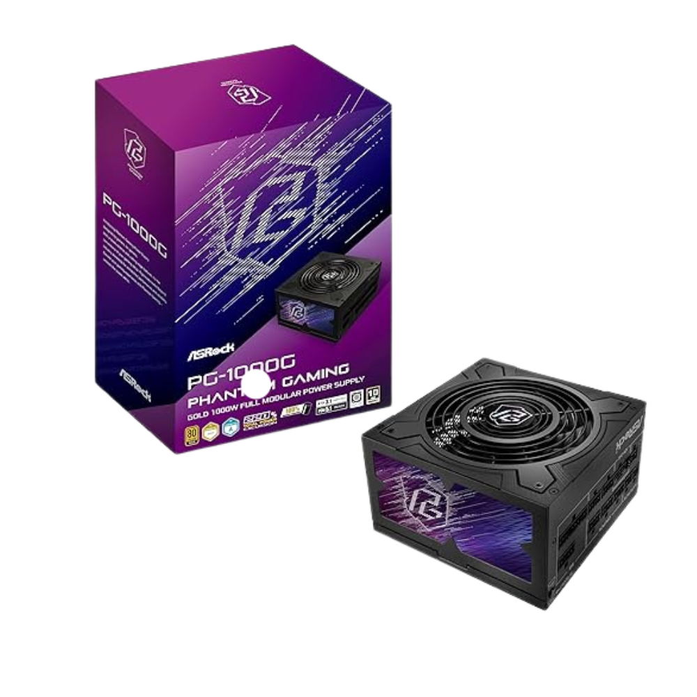Fuente de Poder ASRock Phantom Gaming PG-1000G 1000W 80 Plus Gold Modular ATX