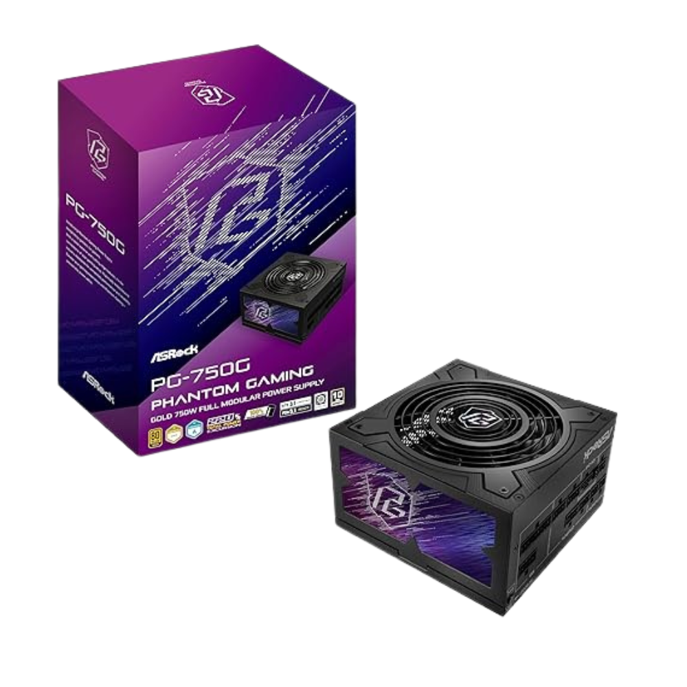 Fuente de Poder ASRock Phantom Gaming PG-750G 750W 80 Plus Gold Modular ATX
