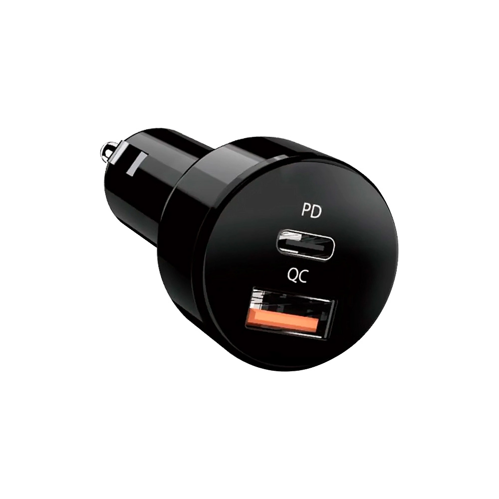 Cargador Genius PD-36AC-CAR 36W Dual USB 3.0 18W y USB-C 18W para Tablet y Smartphones