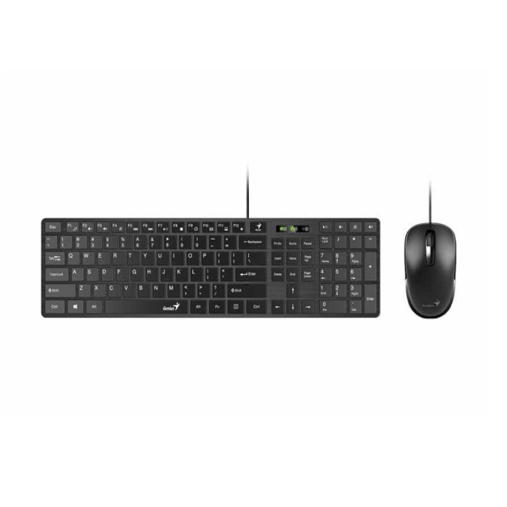 Combo Teclado y Mouse Genius SlimStar C126 USB Negro Smart Key Mouse DX-125